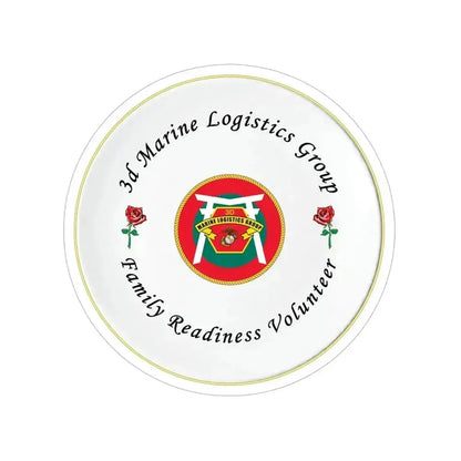 3d Marines Logistics Group Family Readiness Volunteer (USMC) Transparent STICKER Die-Cut Vinyl Decal 6 Inch - The Sticker Space