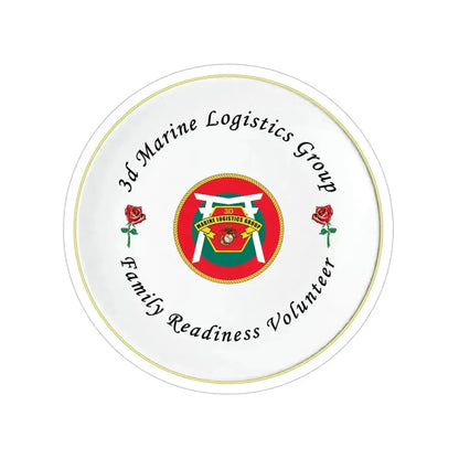 3d Marines Logistics Group Family Readiness Volunteer (USMC) Transparent STICKER Die-Cut Vinyl Decal - The Sticker Space