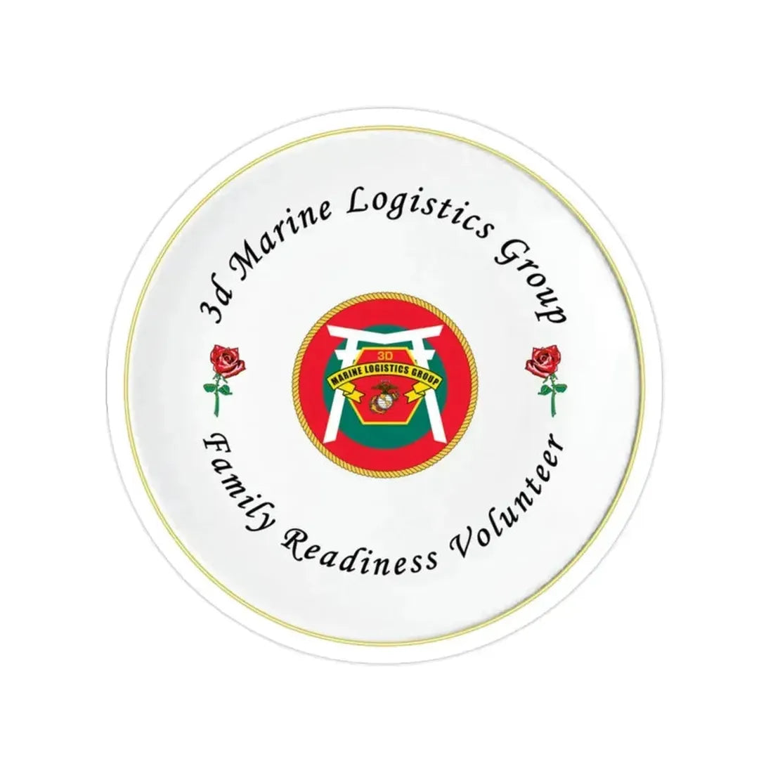 3d Marines Logistics Group Family Readiness Volunteer (USMC) Transparent STICKER Die-Cut Vinyl Decal - The Sticker Space