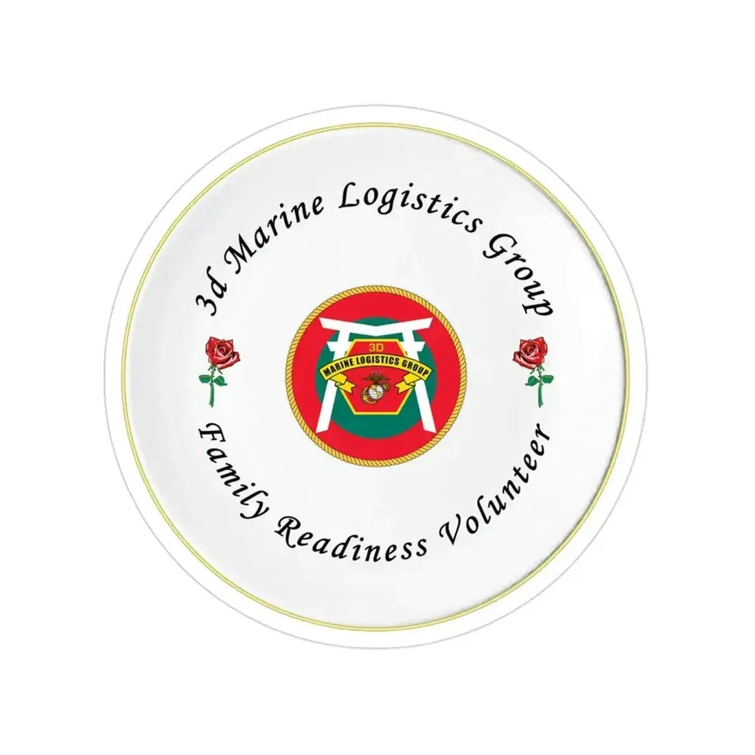 3d Marines Logistics Group Family Readiness Volunteer (USMC) Transparent STICKER Die-Cut Vinyl Decal - The Sticker Space