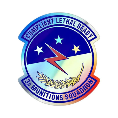 3d Munitions Squadron (U.S. Air Force) Holographic STICKER Die-Cut Vinyl Decal 2 Inch Holographic - The Sticker Space