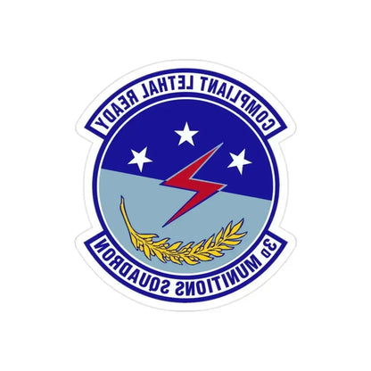 3d Munitions Squadron (U.S. Air Force) REVERSE PRINT Transparent Die-Cut STICKER 2 Inch Die-Cut Transparent - The Sticker Space