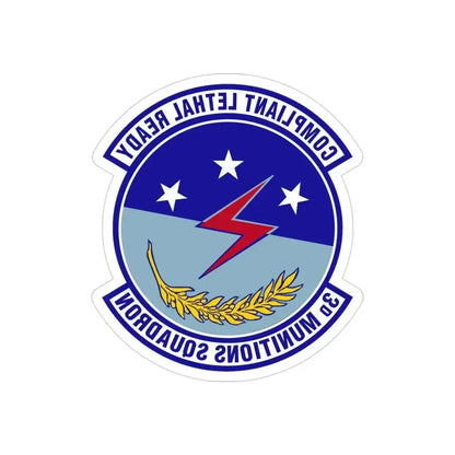 3d Munitions Squadron (U.S. Air Force) REVERSE PRINT Transparent Die-Cut STICKER 3 Inch Die-Cut Transparent - The Sticker Space