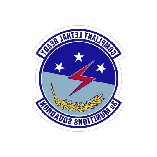 3d Munitions Squadron (U.S. Air Force) REVERSE PRINT Transparent Die-Cut STICKER 6 Inch Die-Cut Transparent - The Sticker Space