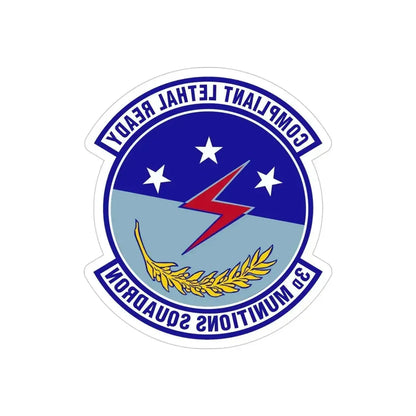 3d Munitions Squadron (U.S. Air Force) REVERSE PRINT Transparent Die-Cut STICKER - The Sticker Space