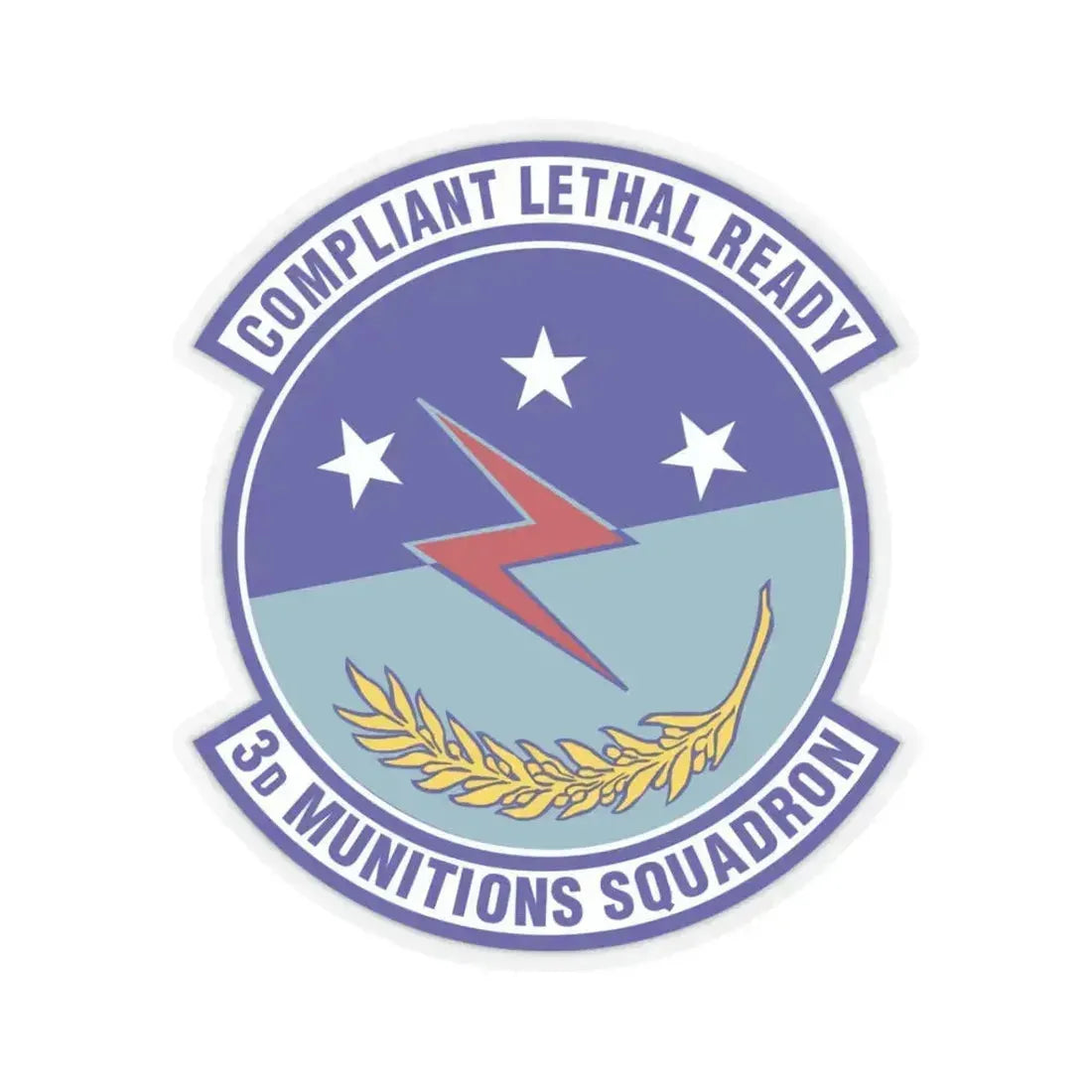 3d Munitions Squadron (U.S. Air Force) STICKER Vinyl Kiss-Cut Decal 3 Inch Transparent - The Sticker Space