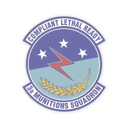 3d Munitions Squadron (U.S. Air Force) STICKER Vinyl Kiss-Cut Decal 3 Inch Transparent - The Sticker Space