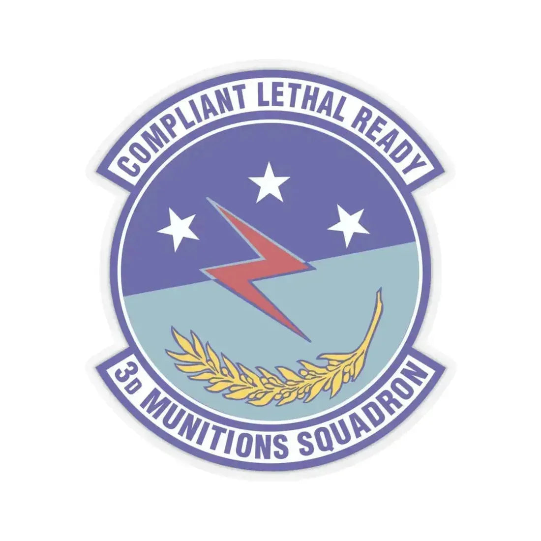 3d Munitions Squadron (U.S. Air Force) STICKER Vinyl Kiss-Cut Decal 6 Inch Transparent - The Sticker Space