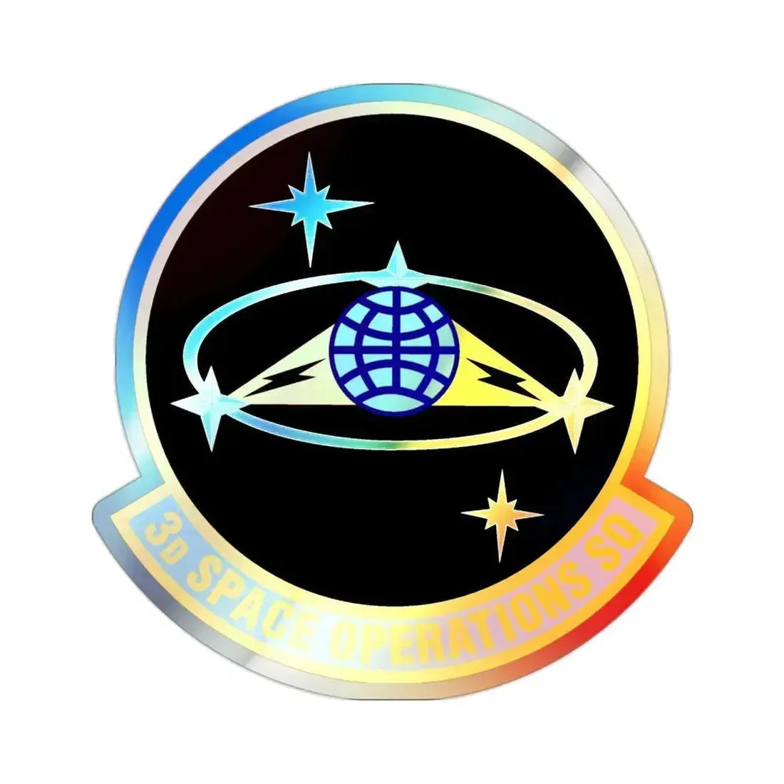 3d Space Operations Squadron (U.S. Air Force) Holographic STICKER Die-Cut Vinyl Decal 2 Inch Holographic - The Sticker Space