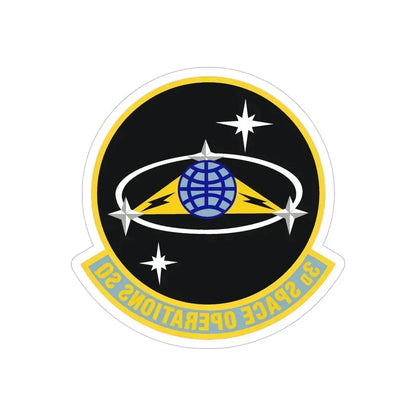 3d Space Operations Squadron (U.S. Air Force) REVERSE PRINT Transparent Die-Cut STICKER 5 Inch Die-Cut Transparent - The Sticker Space