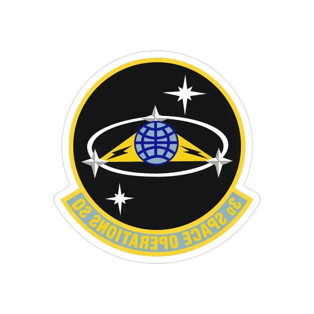 3d Space Operations Squadron (U.S. Air Force) REVERSE PRINT Transparent Die-Cut STICKER - The Sticker Space