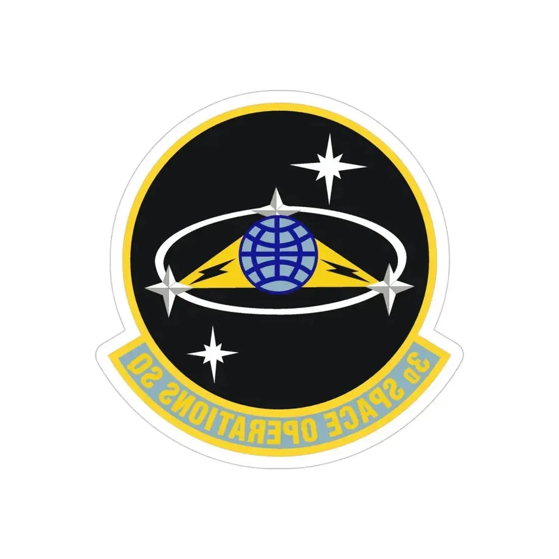 3d Space Operations Squadron (U.S. Air Force) REVERSE PRINT Transparent Die-Cut STICKER - The Sticker Space