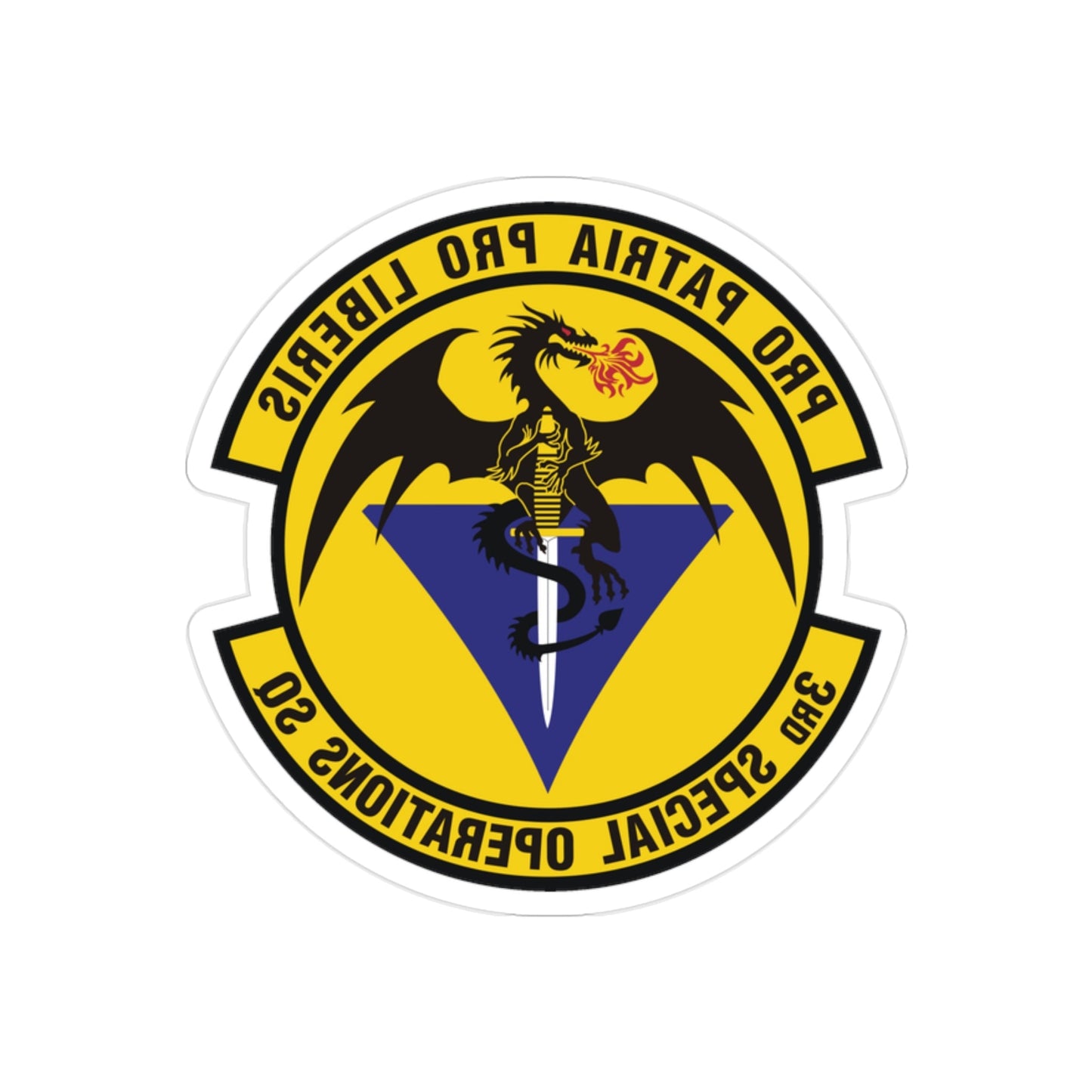 3d Special Operations Squadron (U.S. Air Force) REVERSE PRINT Transparent STICKER-2" × 2"-The Sticker Space