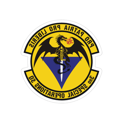 3d Special Operations Squadron (U.S. Air Force) REVERSE PRINT Transparent STICKER-3" × 3"-The Sticker Space