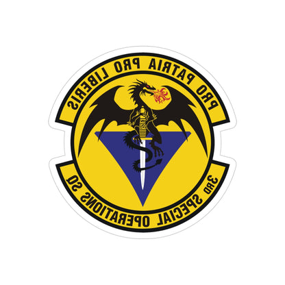 3d Special Operations Squadron (U.S. Air Force) REVERSE PRINT Transparent STICKER-4" × 4"-The Sticker Space