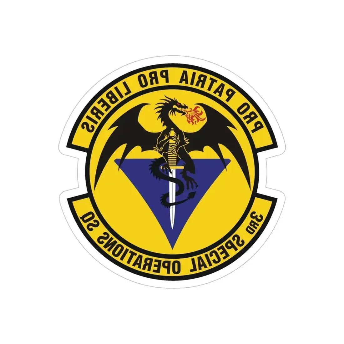 3d Special Operations Squadron (U.S. Air Force) REVERSE PRINT Transparent Die-Cut STICKER 5 Inch Die-Cut Transparent - The Sticker Space