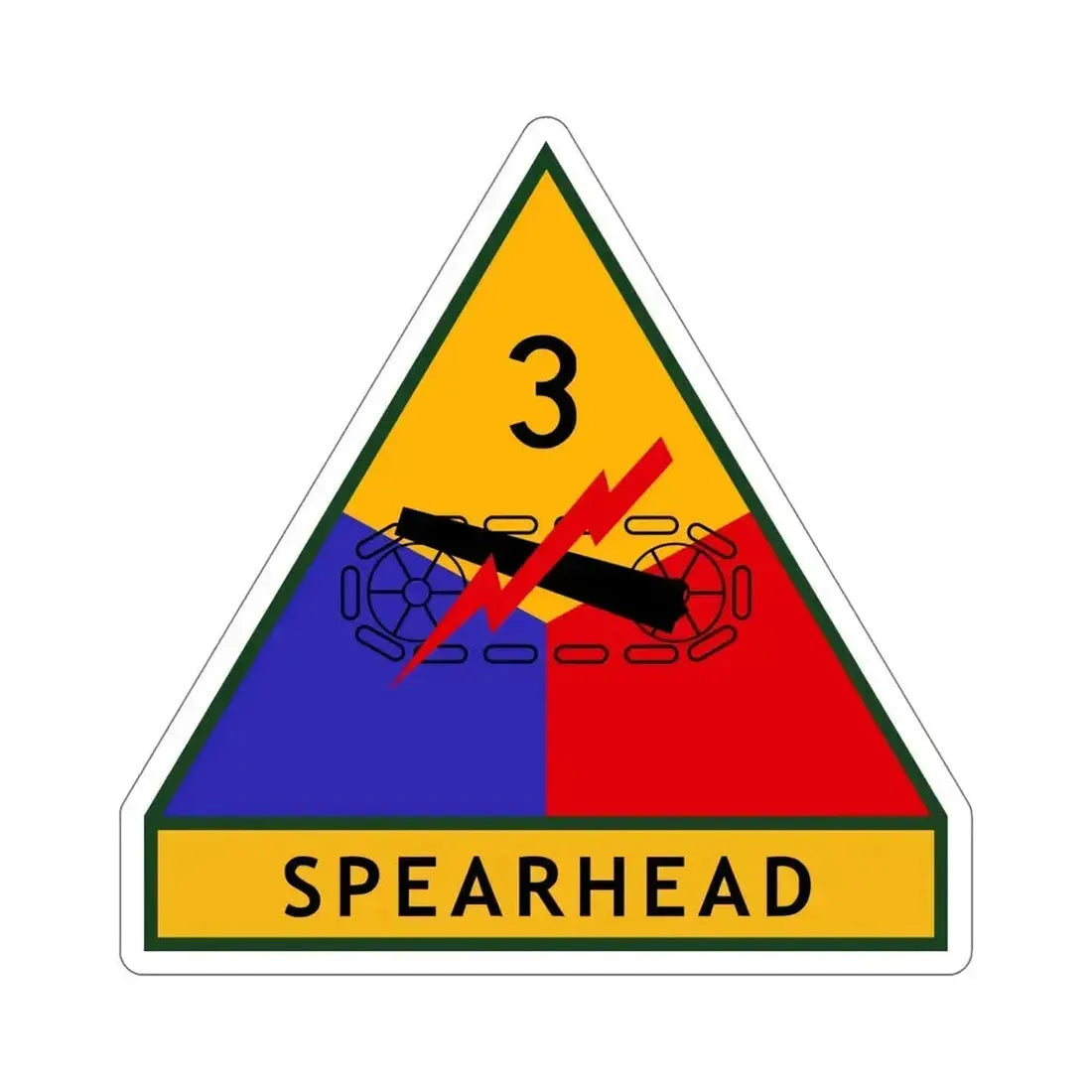 3rd Armored Division (U.S. Army) STICKER Vinyl Die-Cut Decal 6 Inch - The Sticker Space