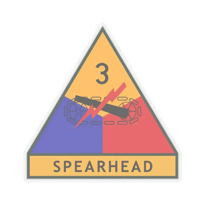 3rd Armored Division (U.S. Army) STICKER Vinyl Kiss-Cut Decal 3 Inch Transparent - The Sticker Space