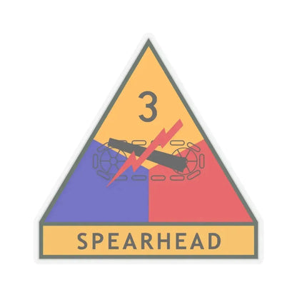 3rd Armored Division (U.S. Army) STICKER Vinyl Kiss-Cut Decal 6 Inch Transparent - The Sticker Space