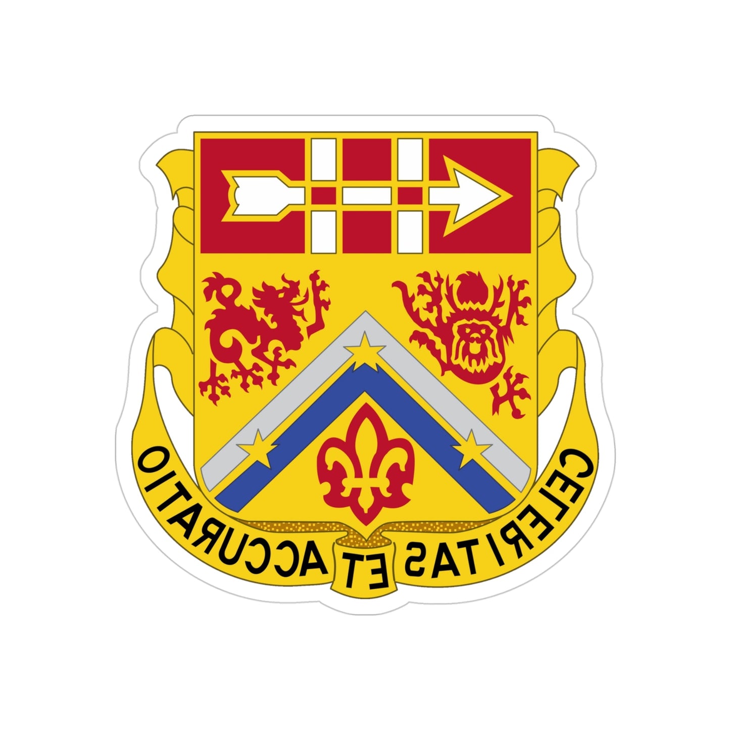 3rd Artillery Regiment (U.S. Army) REVERSE PRINT Transparent STICKER-4" × 4"-The Sticker Space