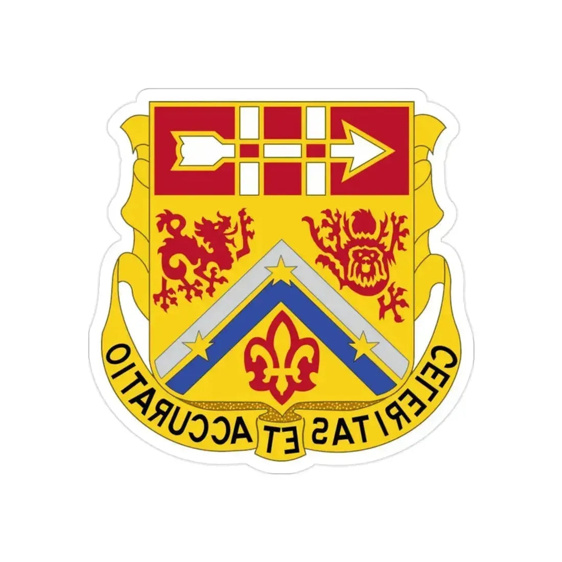 3rd Artillery Regiment (U.S. Army) REVERSE PRINT Transparent Die-Cut STICKER 2 Inch Die-Cut Transparent - The Sticker Space