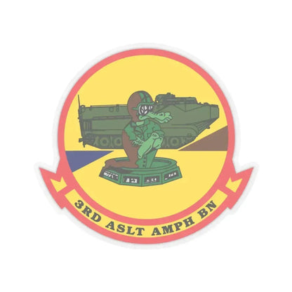 3rd ASLT AMPH BN (USMC) STICKER Vinyl Kiss-Cut Decal 4 Inch Transparent - The Sticker Space