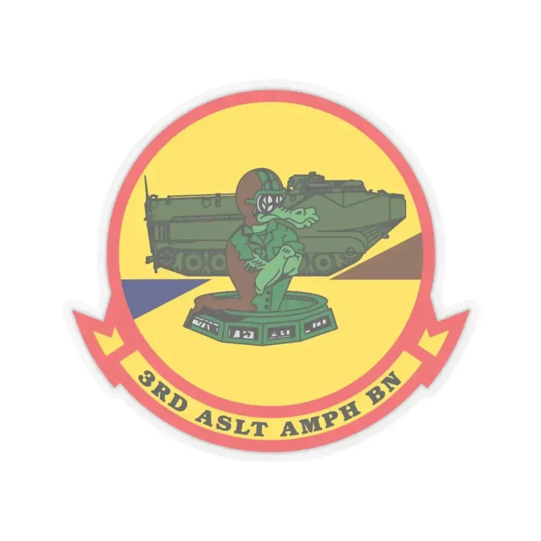 3rd ASLT AMPH BN (USMC) STICKER Vinyl Kiss-Cut Decal 6 Inch Transparent - The Sticker Space