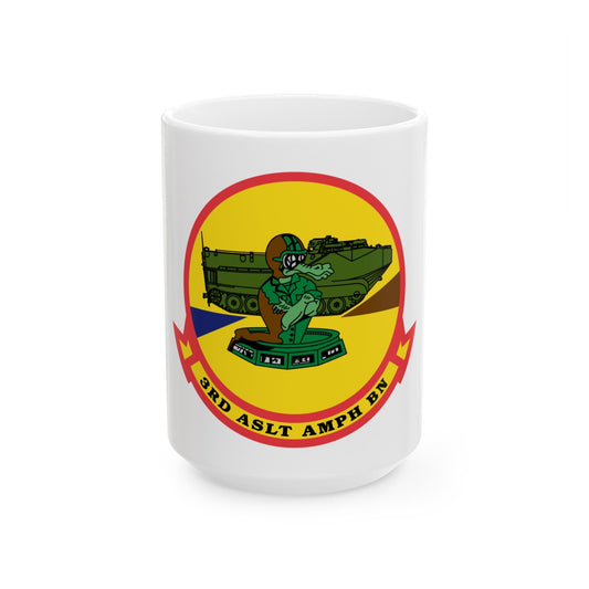 3rd ASLT AMPH BN (USMC) White Coffee Mug-15oz-The Sticker Space