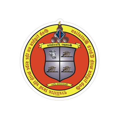 3rd Battalion 11th Marines 1 (USMC) REVERSE PRINT Transparent STICKER-3" × 3"-The Sticker Space