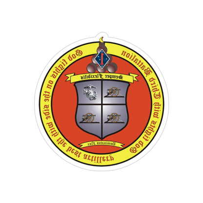 3rd Battalion 11th Marines 1 (USMC) REVERSE PRINT Transparent STICKER-4" × 4"-The Sticker Space