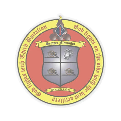 3rd Battalion 11th Marines 1 (USMC) STICKER Vinyl Kiss-Cut Decal 2 Inch Transparent - The Sticker Space