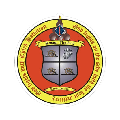 3rd Battalion 11th Marines 1 (USMC) STICKER Vinyl Kiss-Cut Decal 3 Inch White - The Sticker Space