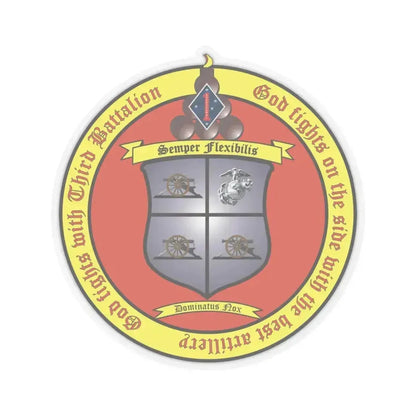 3rd Battalion 11th Marines 1 (USMC) STICKER Vinyl Kiss-Cut Decal 4 Inch Transparent - The Sticker Space