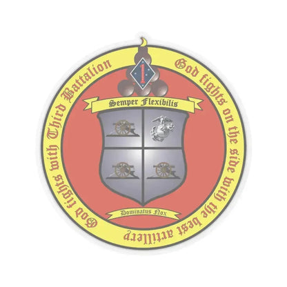 3rd Battalion 11th Marines 1 (USMC) STICKER Vinyl Kiss-Cut Decal 6 Inch Transparent - The Sticker Space