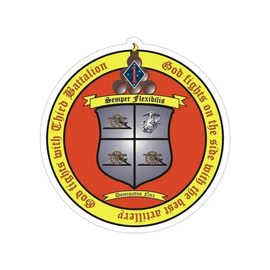 3rd Battalion 11th Marines 1 (USMC) Transparent STICKER Die-Cut Vinyl Decal 6 Inch - The Sticker Space