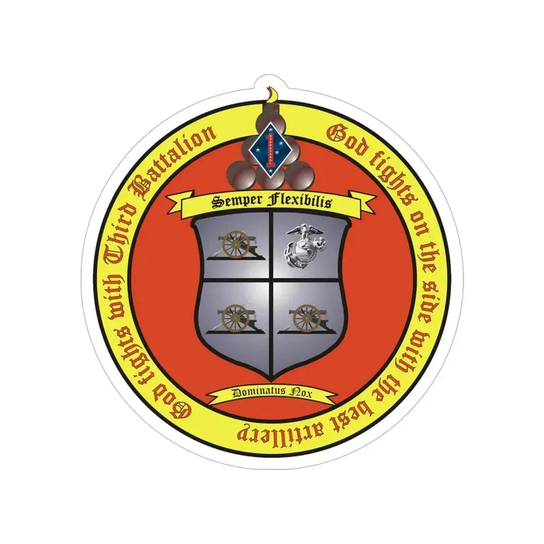 3rd Battalion 11th Marines 1 (USMC) Transparent STICKER Die-Cut Vinyl Decal - The Sticker Space