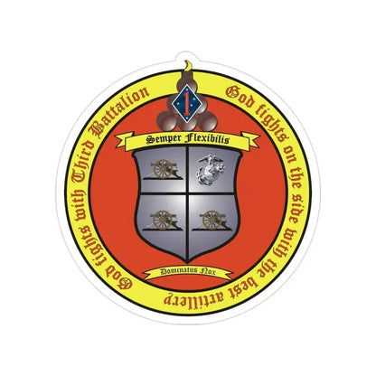 3rd Battalion 11th Marines 1 (USMC) Transparent STICKER Die-Cut Vinyl Decal - The Sticker Space