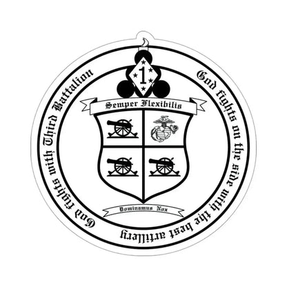 3rd Battalion 11th Marines BW (USMC) STICKER Vinyl Die-Cut Decal 3 Inch - The Sticker Space