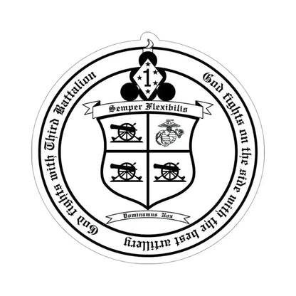 3rd Battalion 11th Marines BW (USMC) STICKER Vinyl Die-Cut Decal 3 Inch - The Sticker Space