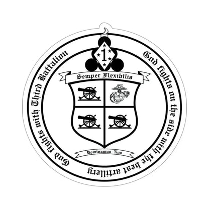 3rd Battalion 11th Marines BW (USMC) STICKER Vinyl Die-Cut Decal 4 Inch - The Sticker Space