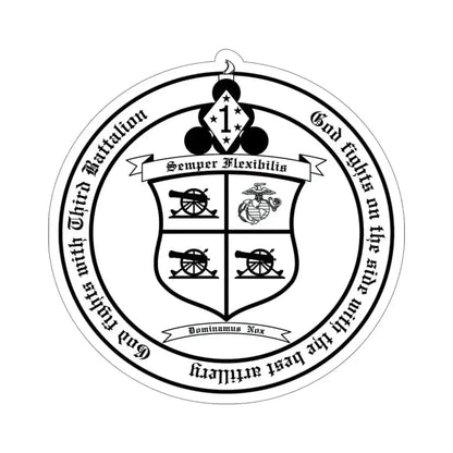 3rd Battalion 11th Marines BW (USMC) STICKER Vinyl Die-Cut Decal 4 Inch - The Sticker Space