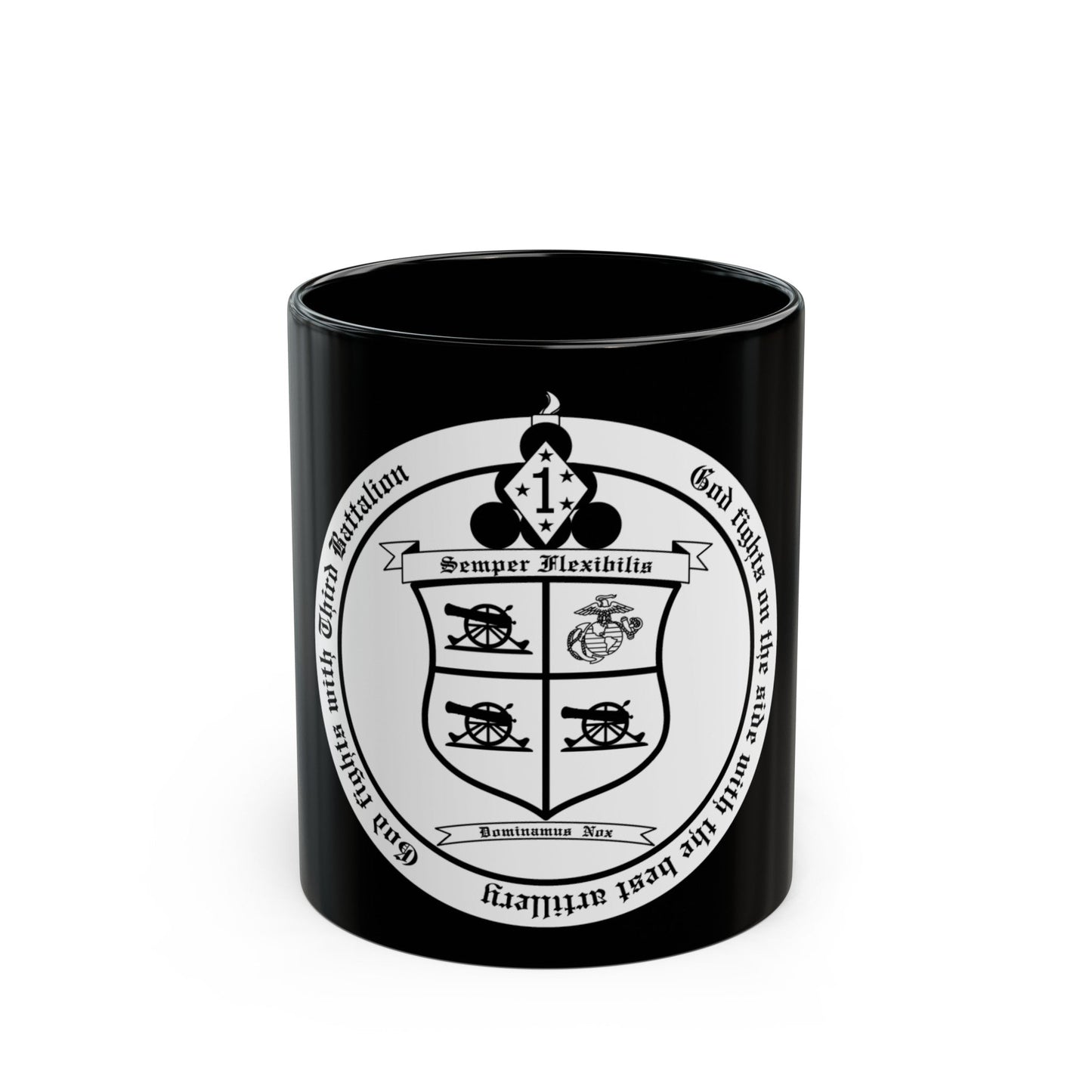 3rd Battalion 11th marines (USMC) Black Coffee Mug-11oz-The Sticker Space