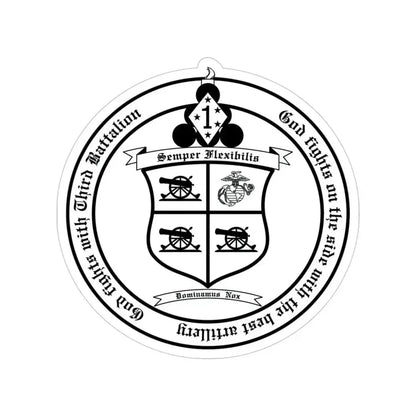 3rd Battalion 11th Marines (USMC) Transparent STICKER Die-Cut Vinyl Decal 4 Inch - The Sticker Space