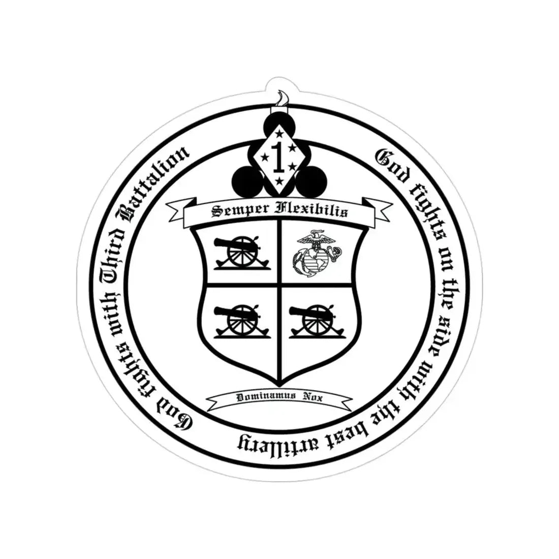 3rd Battalion 11th Marines (USMC) Transparent STICKER Die-Cut Vinyl Decal - The Sticker Space