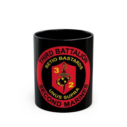 3rd Battaltion 2nd Marines (USMC) Black Coffee Mug-11oz-The Sticker Space