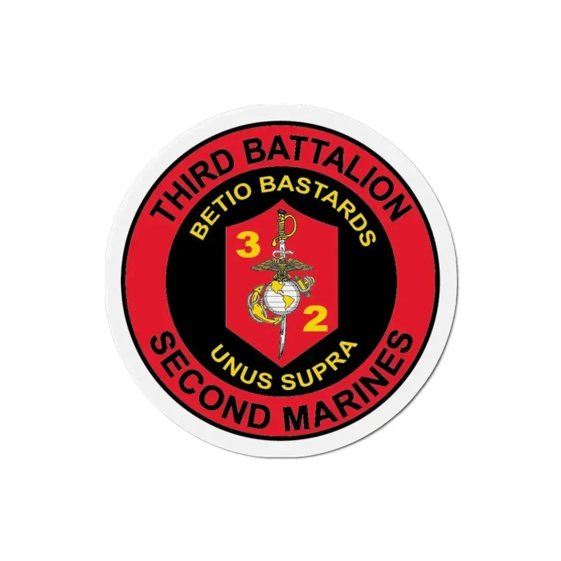 3rd Battaltion 2nd Marines (USMC) Refrigerator Magnet 3 Inch - The Sticker Space