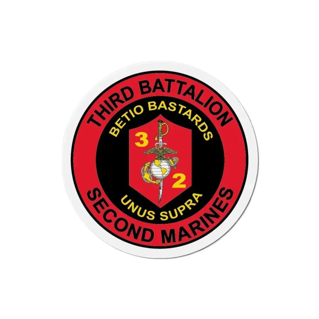 3rd Battaltion 2nd Marines (USMC) Refrigerator Magnet 4 Inch - The Sticker Space