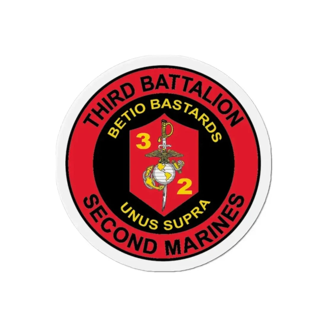 3rd Battaltion 2nd Marines (USMC) Refrigerator Magnet - The Sticker Space