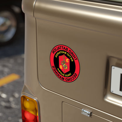 3rd Battaltion 2nd Marines (USMC) REVERSE PRINT Transparent STICKER-The Sticker Space