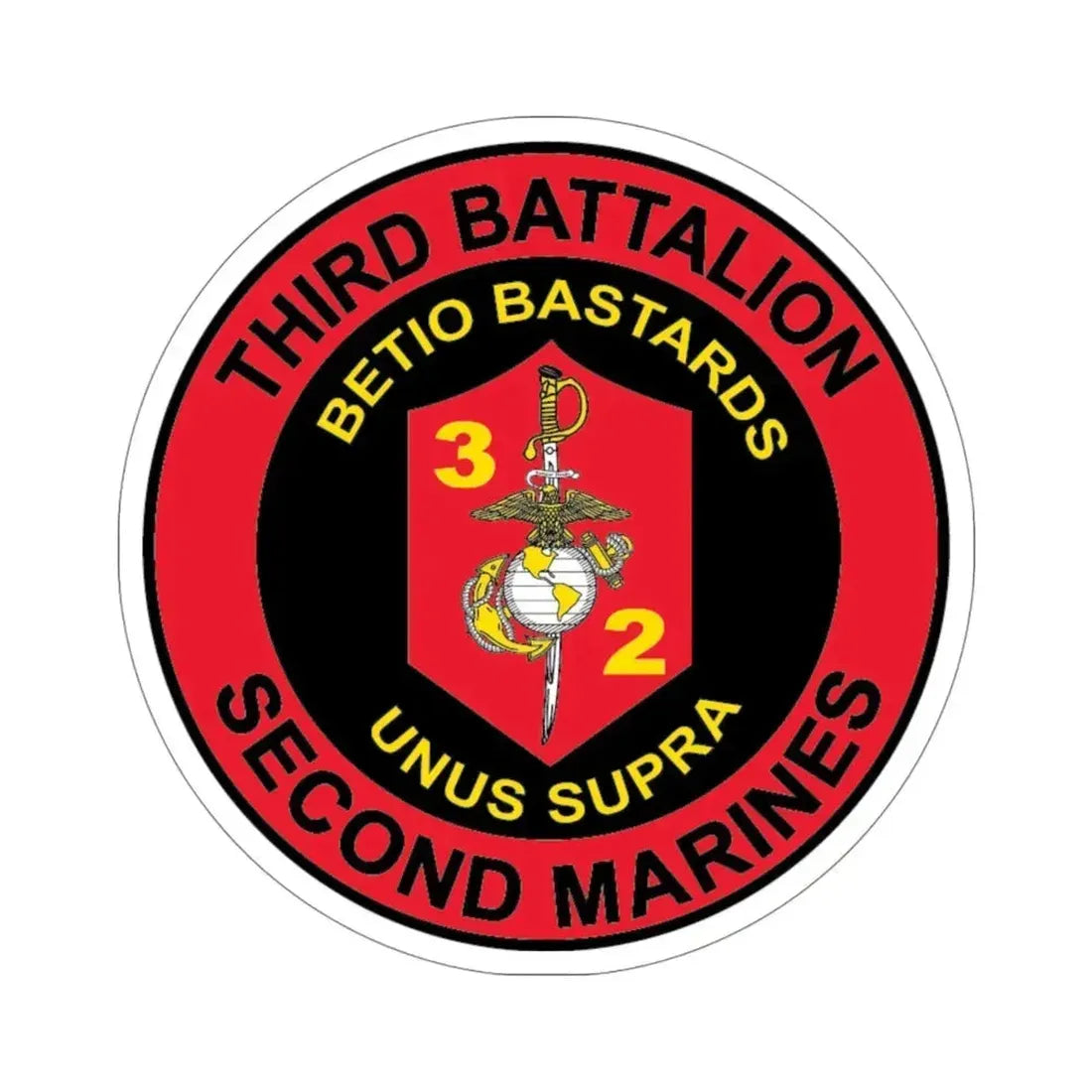 3rd Battaltion 2nd Marines (USMC) STICKER Vinyl Die-Cut Decal - The Sticker Space
